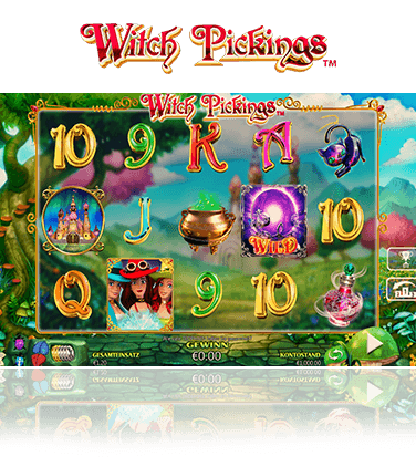 Die Walzen des Witch Pickings Slots.